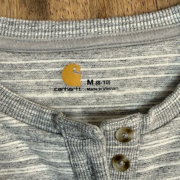 Carhartt Women’s Clarksburg Henley Heavyweight Sweatshirt Gray Size Medium - Picture 5 of 9